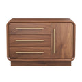 **Commode en noyer avec trois tiroirs et une porte**