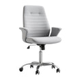 **Chaise de bureau ergonomique réglable en gris avec roulettes**